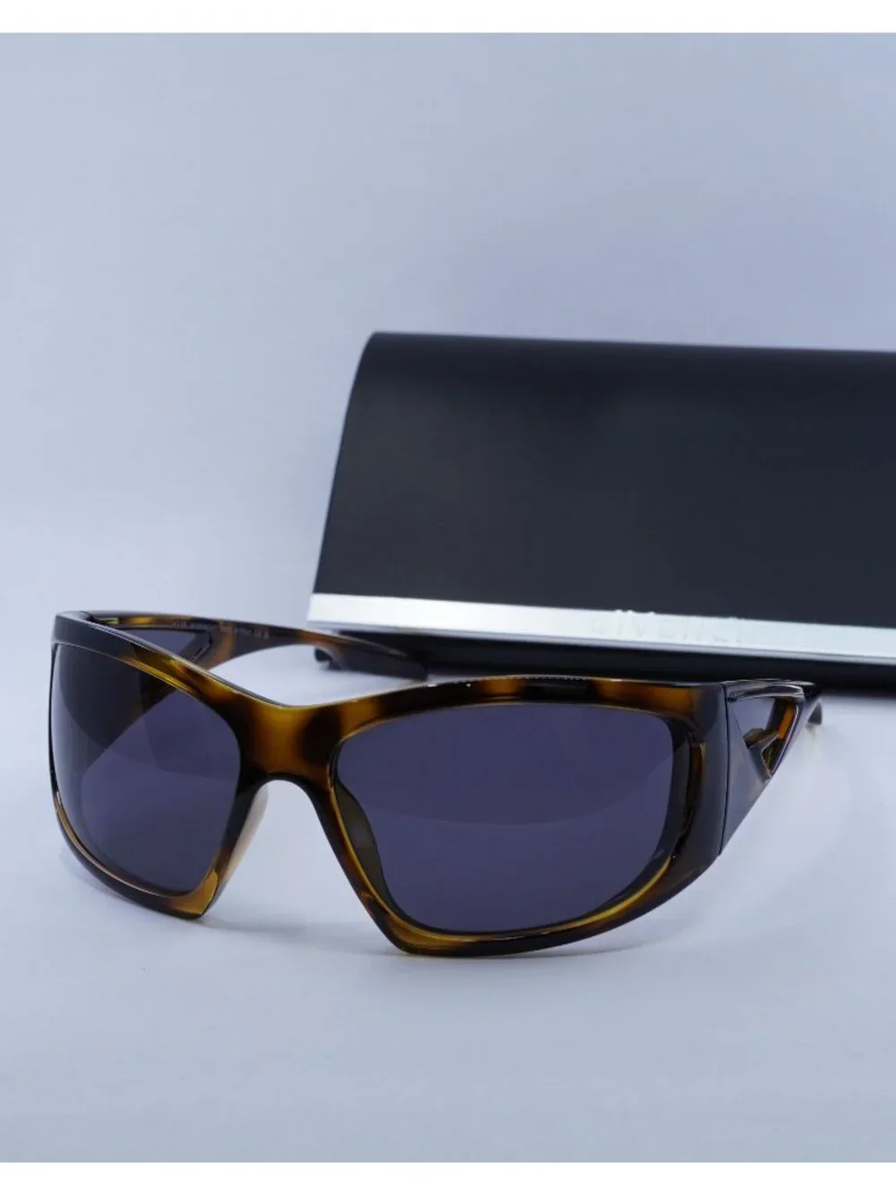 Givenchy GV40051I 56A Shield Sunglasses - Havana / Grey with Mirror